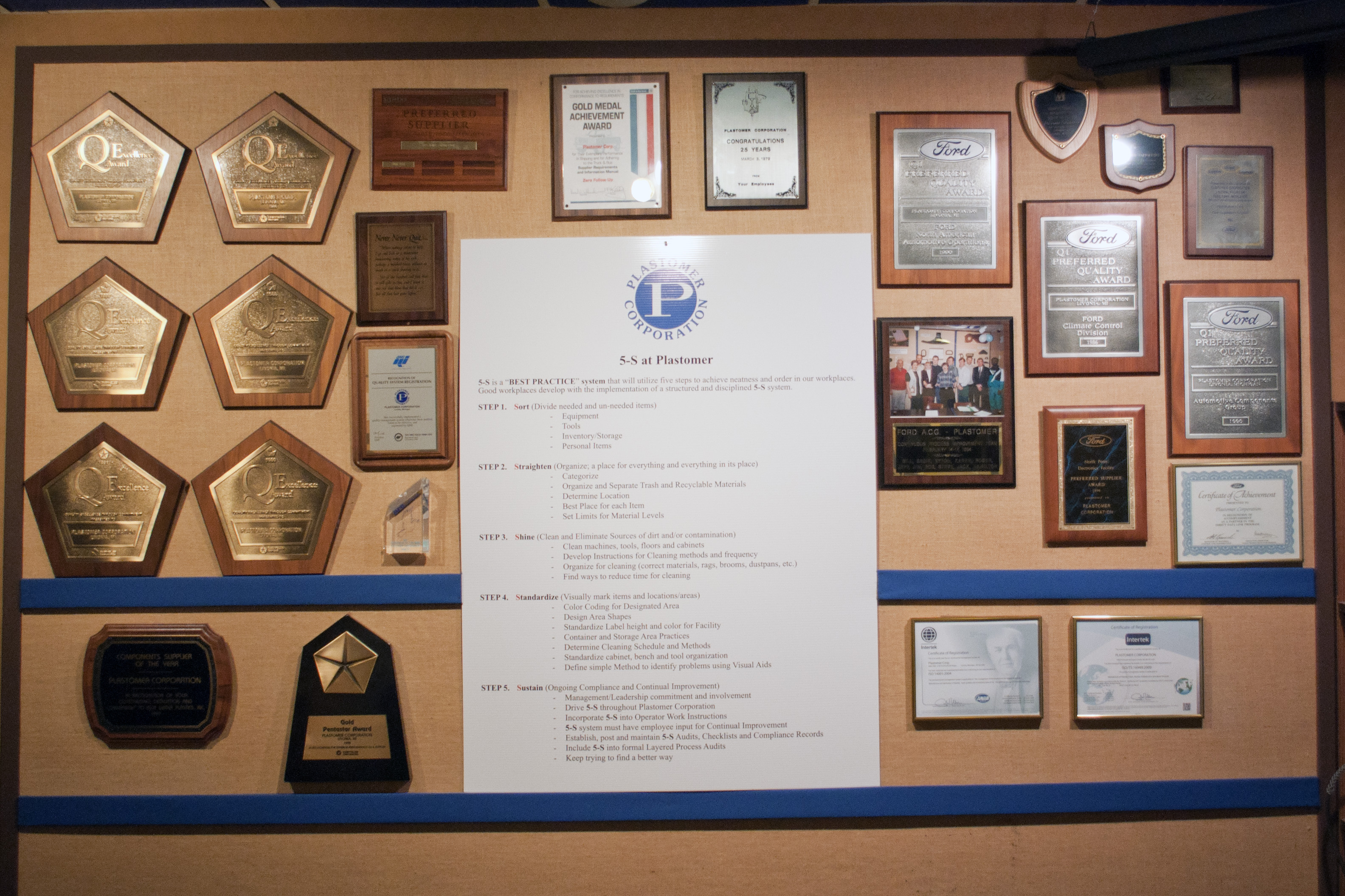 Plastomer Awards Wall